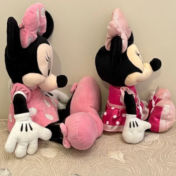 Disney Bundle 2 Minnie Mouse Plush Talking Toy Polka Dots Light up - Picture 7 of 11